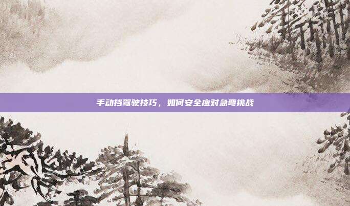 手动挡驾驶技巧，如何安全应对急弯挑战