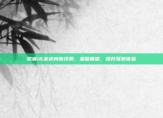 荣威i6米色内饰评测，温馨质感，提升驾驶体验