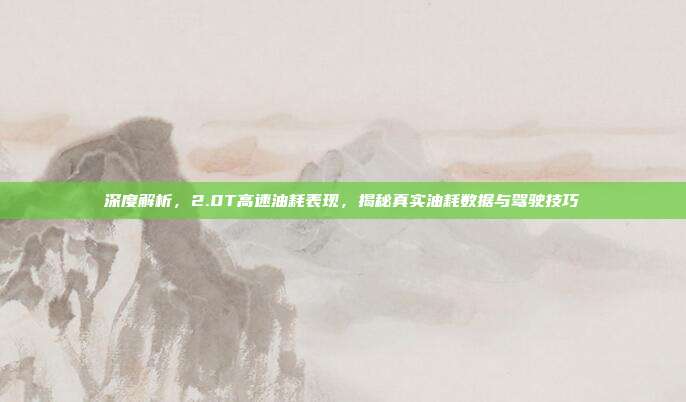深度解析，2.0T高速油耗表现，揭秘真实油耗数据与驾驶技巧