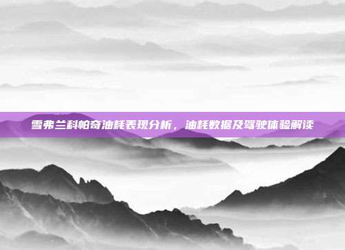 雪弗兰科帕奇油耗表现分析，油耗数据及驾驶体验解读