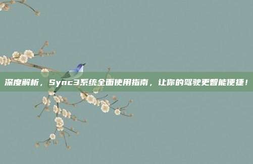 深度解析，Sync3系统全面使用指南，让你的驾驶更智能便捷！