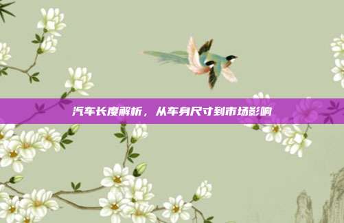 汽车长度解析，从车身尺寸到市场影响