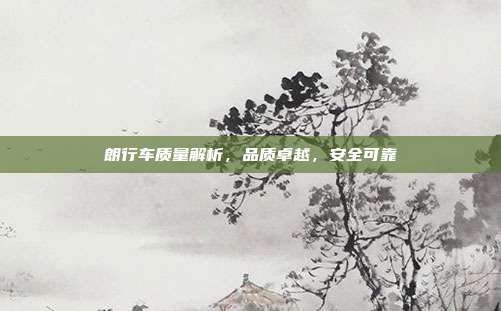 朗行车质量解析，品质卓越，安全可靠