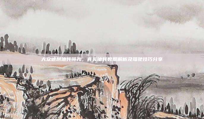 大众途昂油耗曝光，真实油耗数据解析及驾驶技巧分享