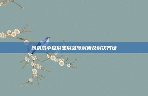 昂科威中控屏黑屏故障解析及解决方法