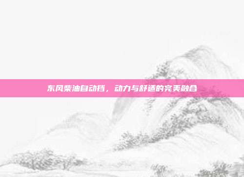 东风柴油自动挡，动力与舒适的完美融合