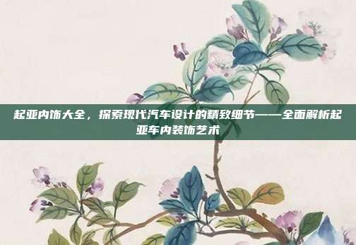 起亚内饰大全，探索现代汽车设计的精致细节——全面解析起亚车内装饰艺术