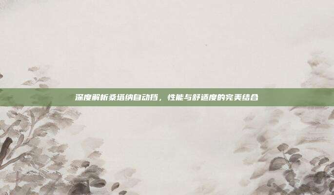 深度解析桑塔纳自动挡，性能与舒适度的完美结合