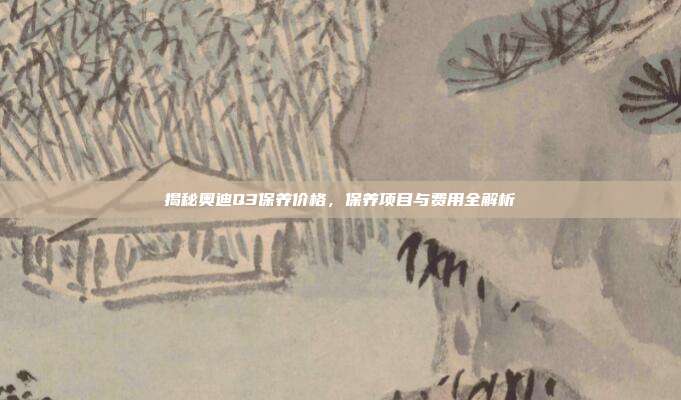 揭秘奥迪Q3保养价格，保养项目与费用全解析