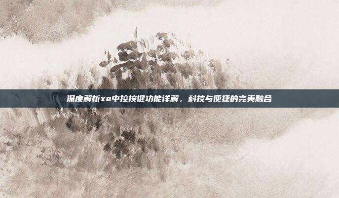 深度解析xe中控按键功能详解，科技与便捷的完美融合