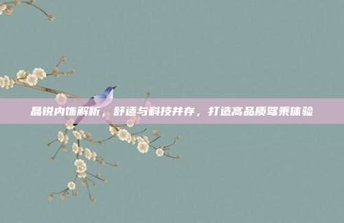 晶锐内饰解析，舒适与科技并存，打造高品质驾乘体验