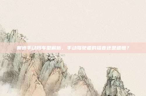 奥迪手动挡车型解析，手动驾驶者的福音还是遗憾？