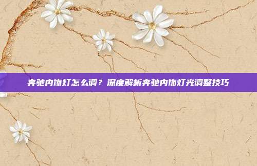 奔驰内饰灯怎么调？深度解析奔驰内饰灯光调整技巧