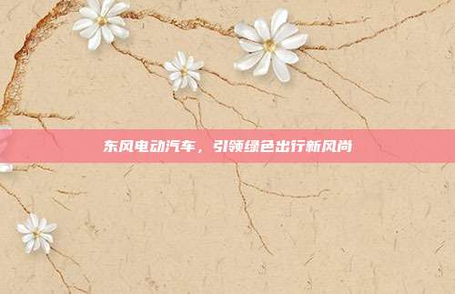 东风电动汽车，引领绿色出行新风尚