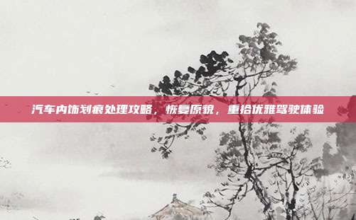 汽车内饰划痕处理攻略，恢复原貌，重拾优雅驾驶体验