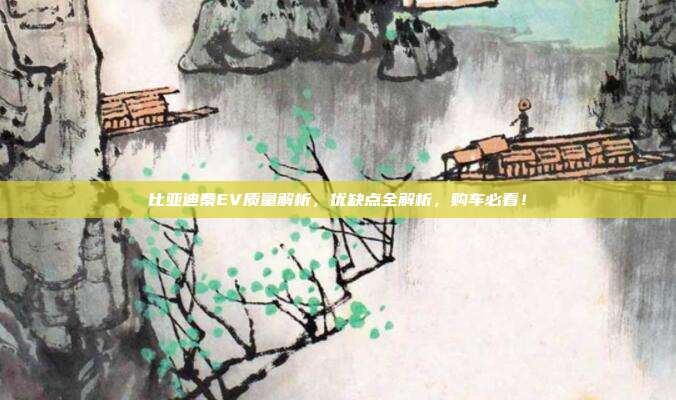比亚迪秦EV质量解析，优缺点全解析，购车必看！
