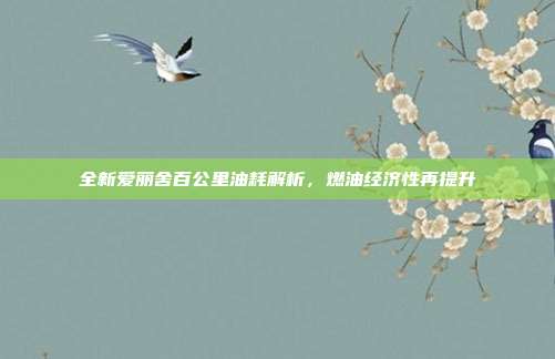 全新爱丽舍百公里油耗解析，燃油经济性再提升