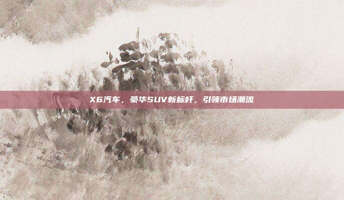 X6汽车，豪华SUV新标杆，引领市场潮流
