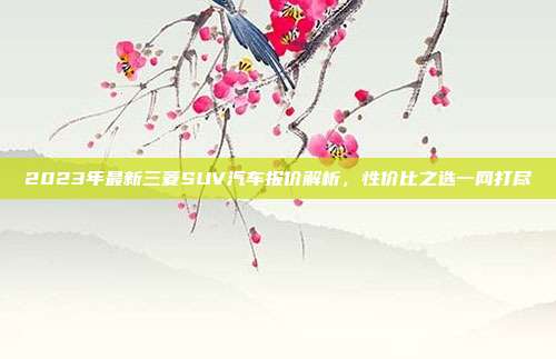 2023年最新三菱SUV汽车报价解析，性价比之选一网打尽