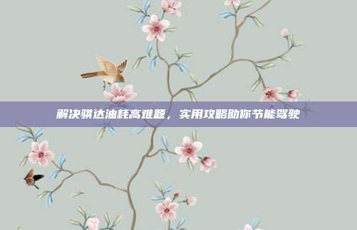解决骐达油耗高难题，实用攻略助你节能驾驶
