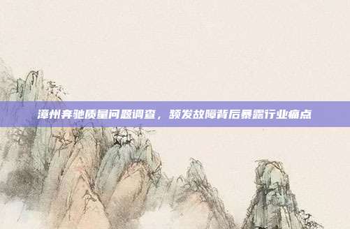 漳州奔驰质量问题调查，频发故障背后暴露行业痛点
