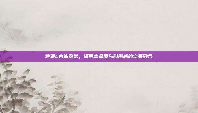 途观L内饰鉴赏，探索高品质与时尚感的完美融合