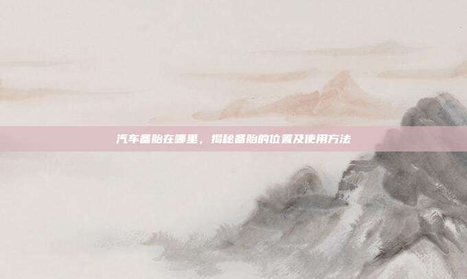 汽车备胎在哪里，揭秘备胎的位置及使用方法