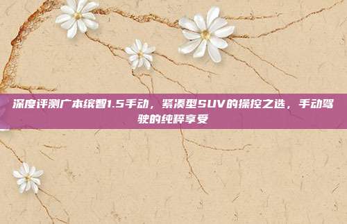 深度评测广本缤智1.5手动，紧凑型SUV的操控之选，手动驾驶的纯粹享受