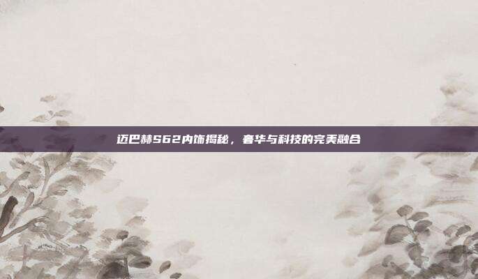 迈巴赫S62内饰揭秘，奢华与科技的完美融合