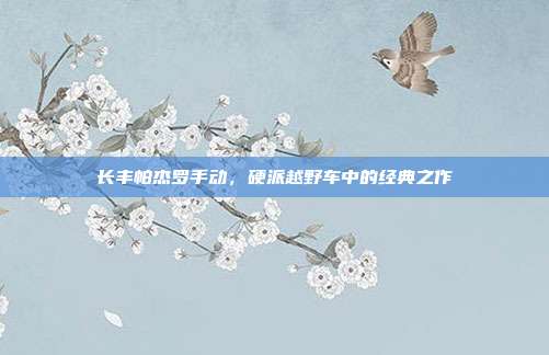 长丰帕杰罗手动，硬派越野车中的经典之作