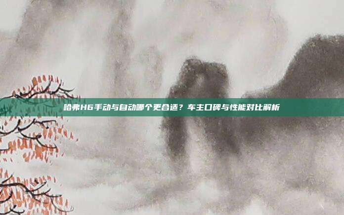 哈弗H6手动与自动哪个更合适？车主口碑与性能对比解析