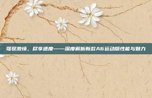 驾驭激情，尽享速度——深度解析新款A6运动版性能与魅力