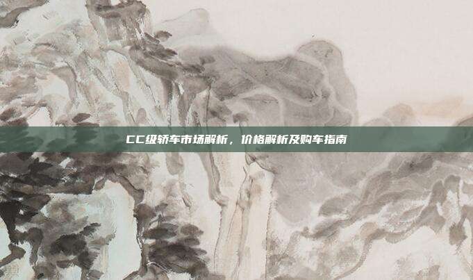 CC级轿车市场解析，价格解析及购车指南