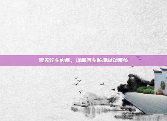 雪天行车必备，详解汽车防滑制动系统