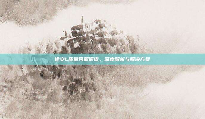 途安L质量问题调查，深度解析与解决方案
