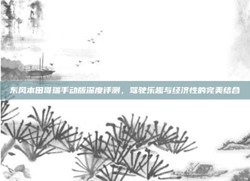 东风本田哥瑞手动版深度评测，驾驶乐趣与经济性的完美结合