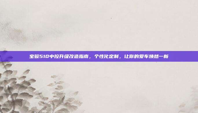 宝骏510中控升级改造指南，个性化定制，让你的爱车焕然一新
