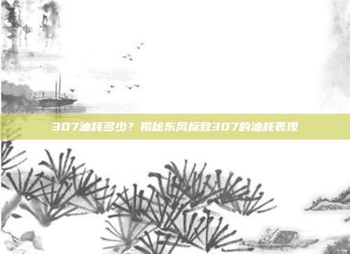 307油耗多少？揭秘东风标致307的油耗表现