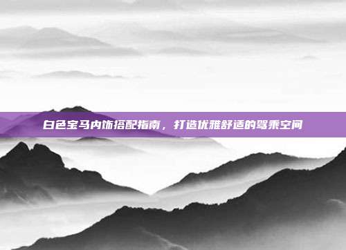 白色宝马内饰搭配指南，打造优雅舒适的驾乘空间