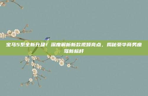 宝马5系全新升级！深度解析新款视频亮点，揭秘豪华商务座驾新标杆