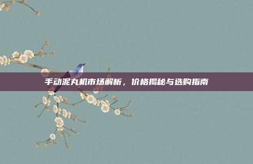 手动泥丸机市场解析，价格揭秘与选购指南