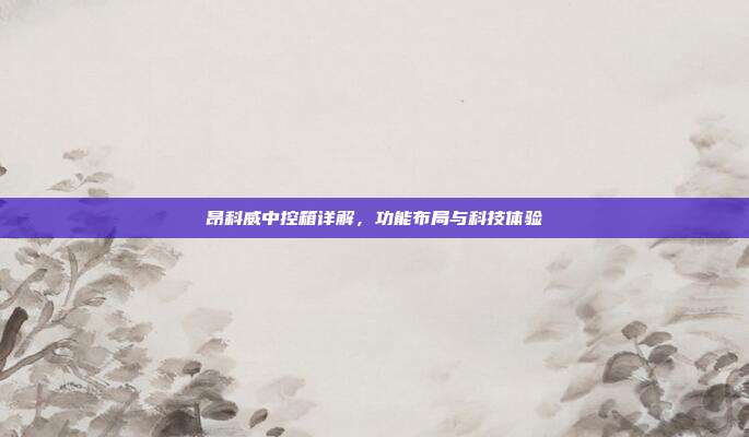 昂科威中控箱详解，功能布局与科技体验