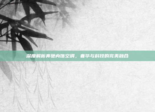 深度解析奔驰内饰空调，奢华与科技的完美融合