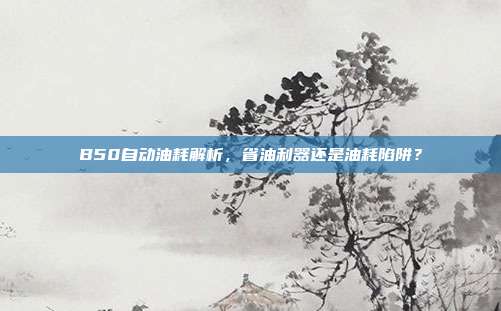 B50自动油耗解析，省油利器还是油耗陷阱？