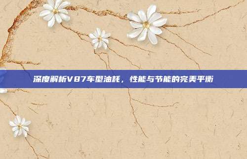 深度解析V87车型油耗，性能与节能的完美平衡