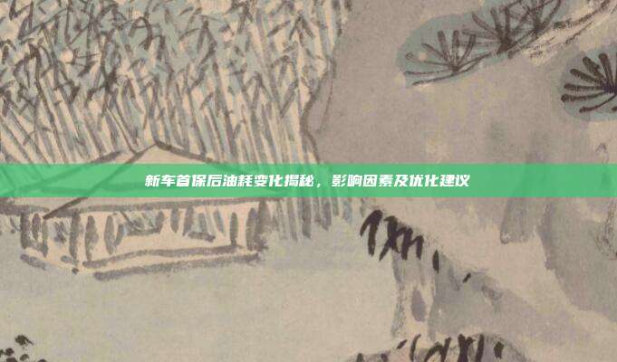 新车首保后油耗变化揭秘，影响因素及优化建议