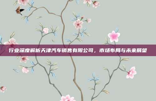 行业深度解析天津汽车销售有限公司，市场布局与未来展望