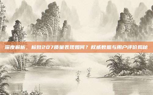 深度解析，标致207质量表现如何？权威数据与用户评价揭秘