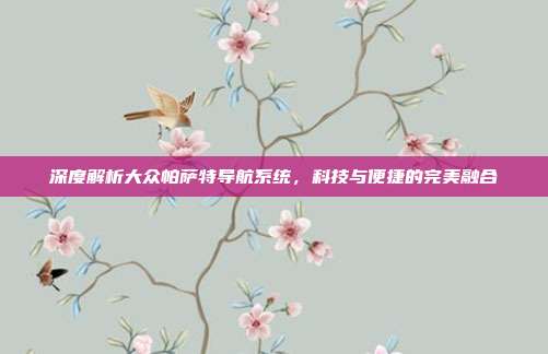 深度解析大众帕萨特导航系统，科技与便捷的完美融合