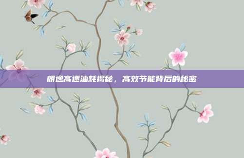 朗逸高速油耗揭秘，高效节能背后的秘密